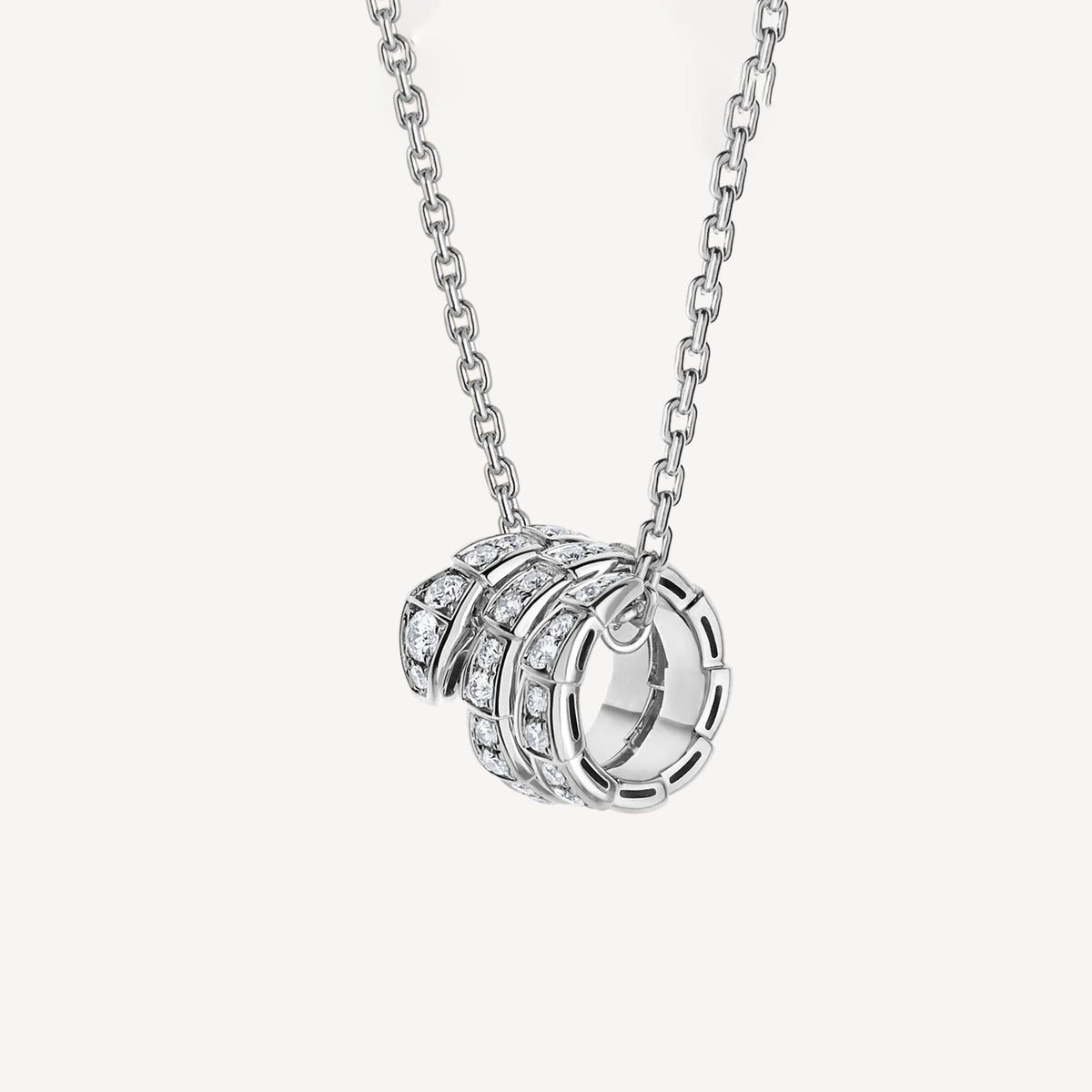 Bvlgari Serpenti Viper Pave Moissanite Necklace - 18K Gold