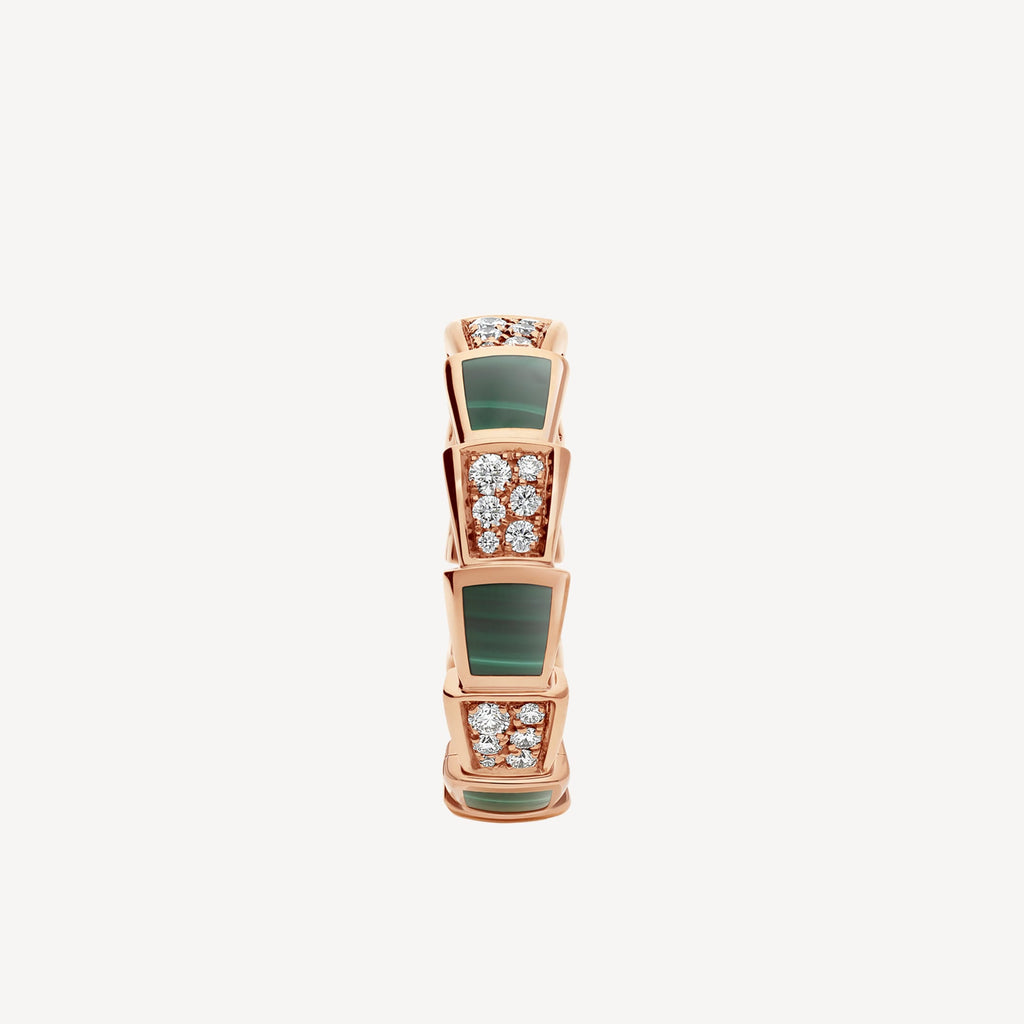 Bvlgari Serpenti Viper Malachite Ring - 18K Rose Gold