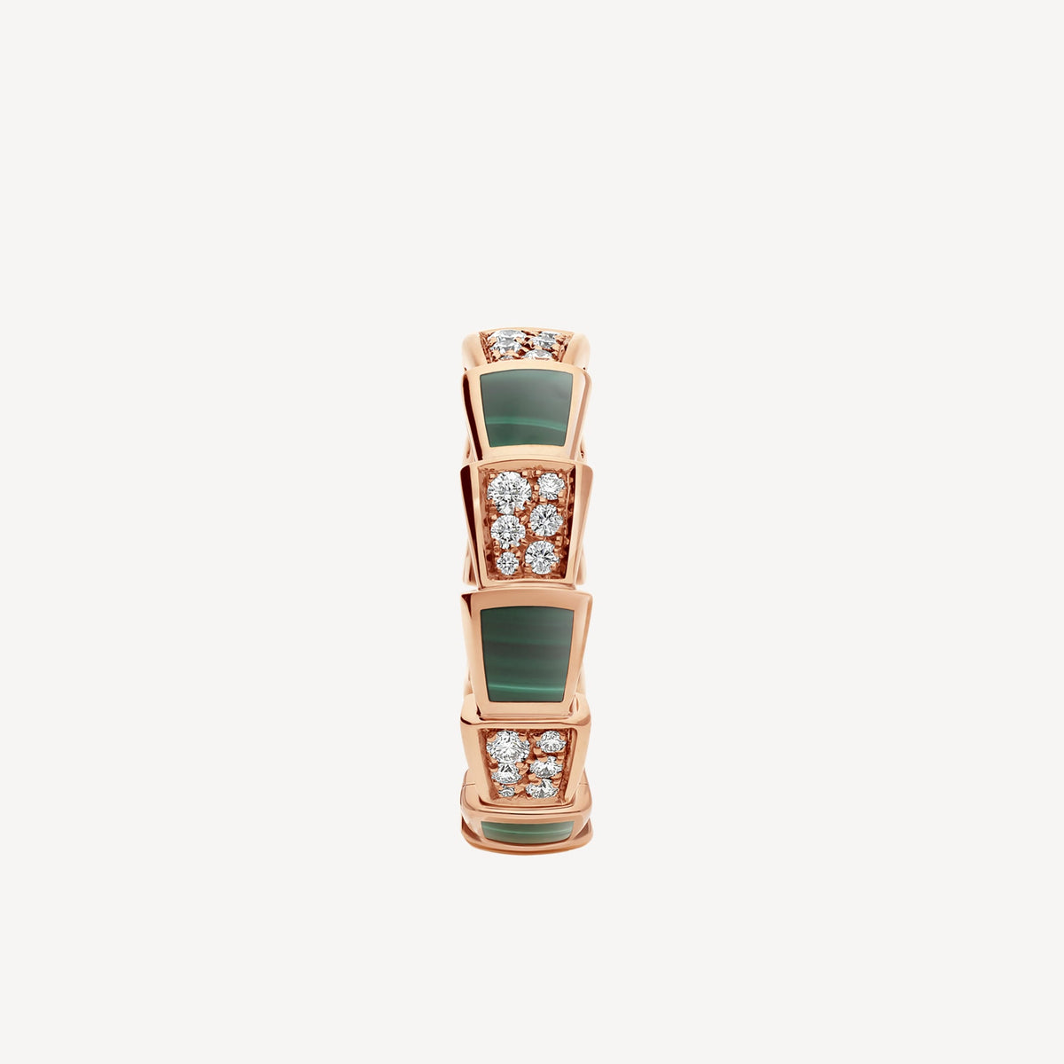 Bvlgari Serpenti Viper Malachite Ring - 18K Rose Gold