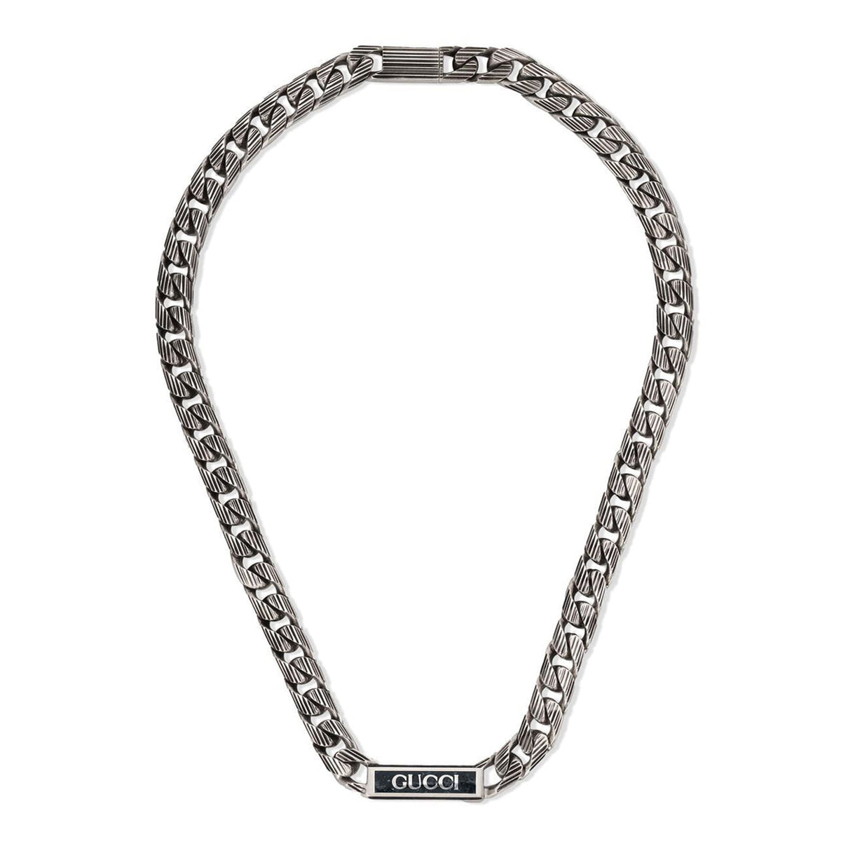 Gucci Double G Logo Enamel Chain Necklace