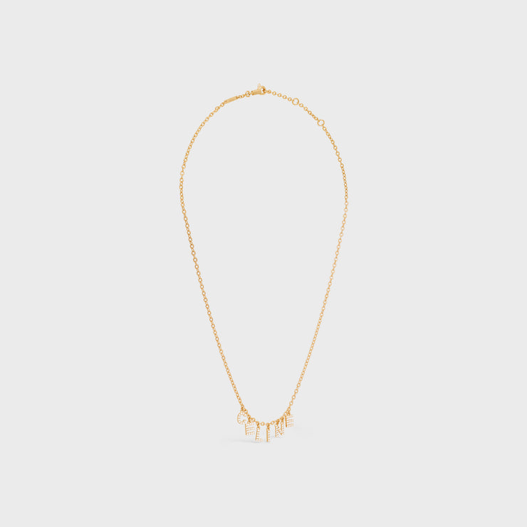 Celine Triomphe Paris Strass Crystal Necklace