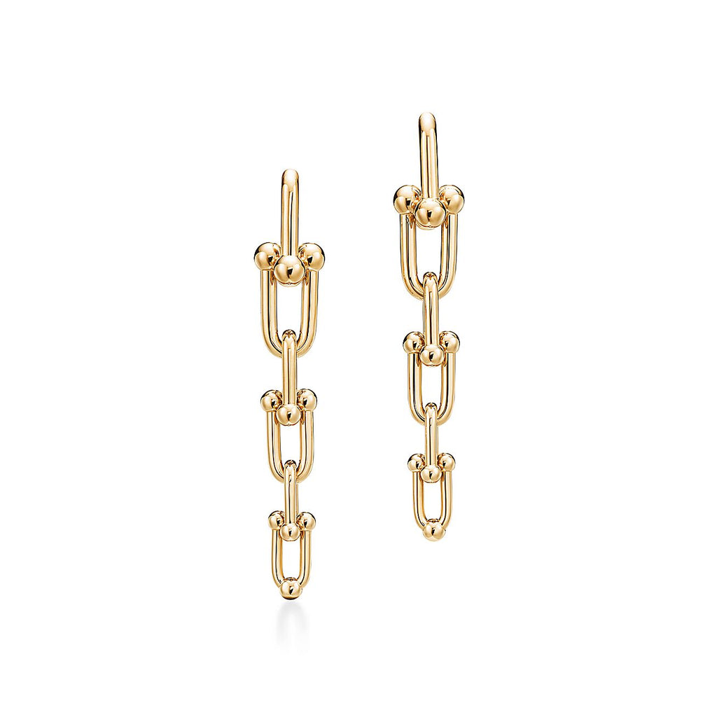 Tiffany HardWear Graduated Link Earrings - 18K Gold