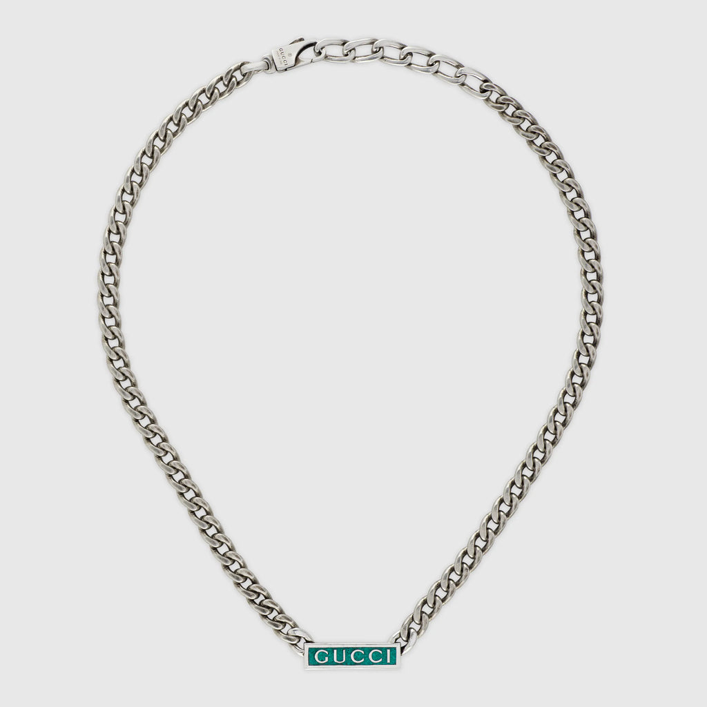 Gucci Double G Enamel Chain Necklace