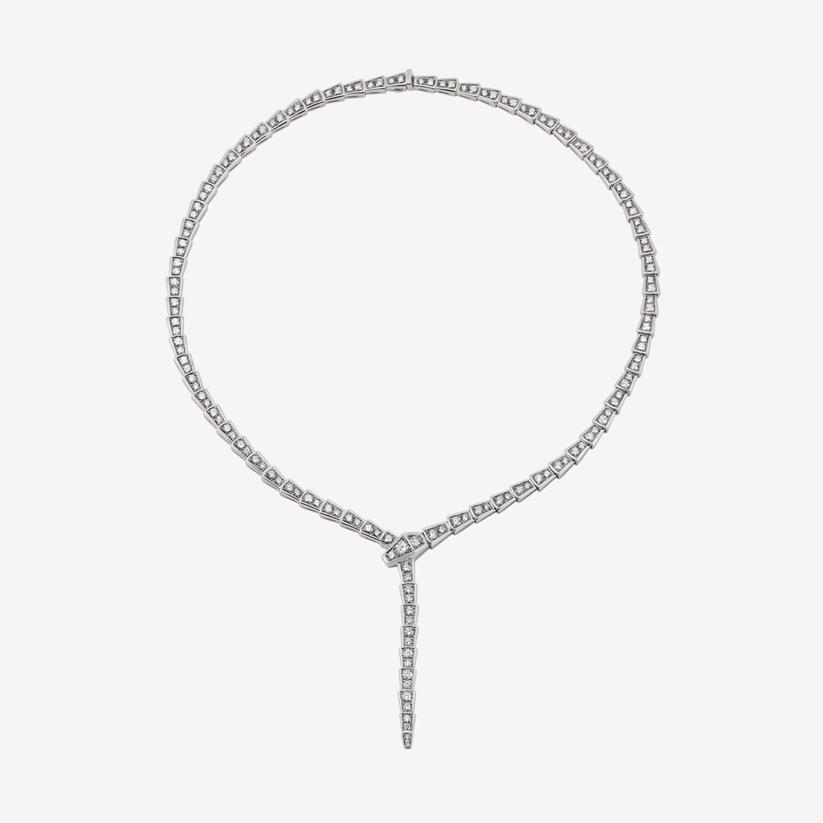Bvlgari Serpenti Viper Full Pave Diamond Necklace - 18K Gold