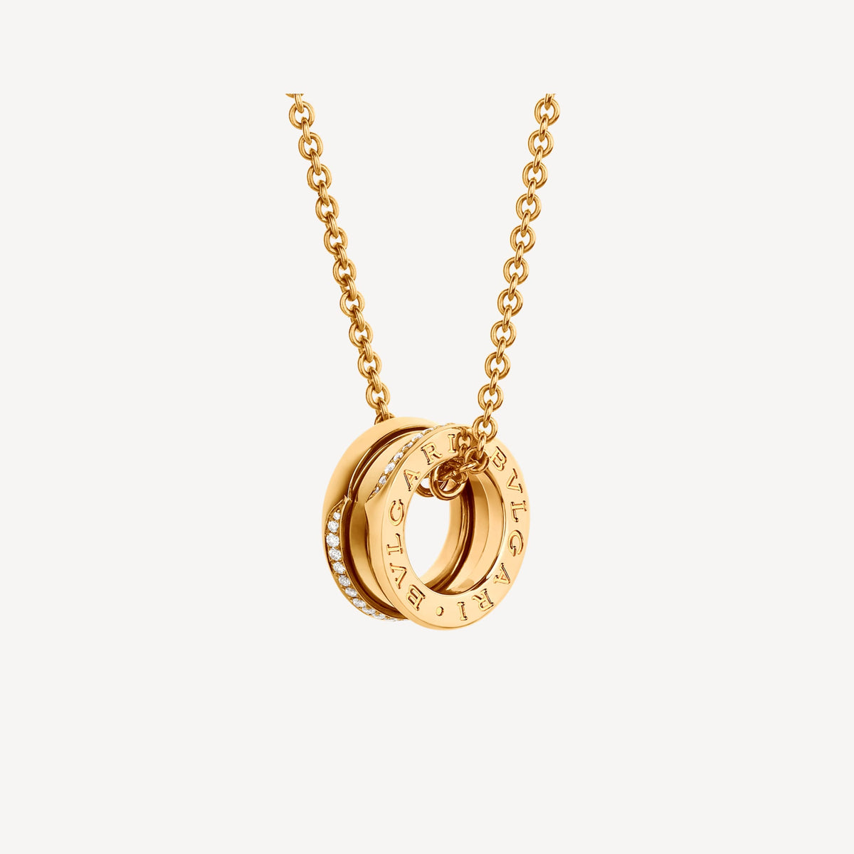 B.zero1 Demi-Pave Diamond Necklace - 18K Gold