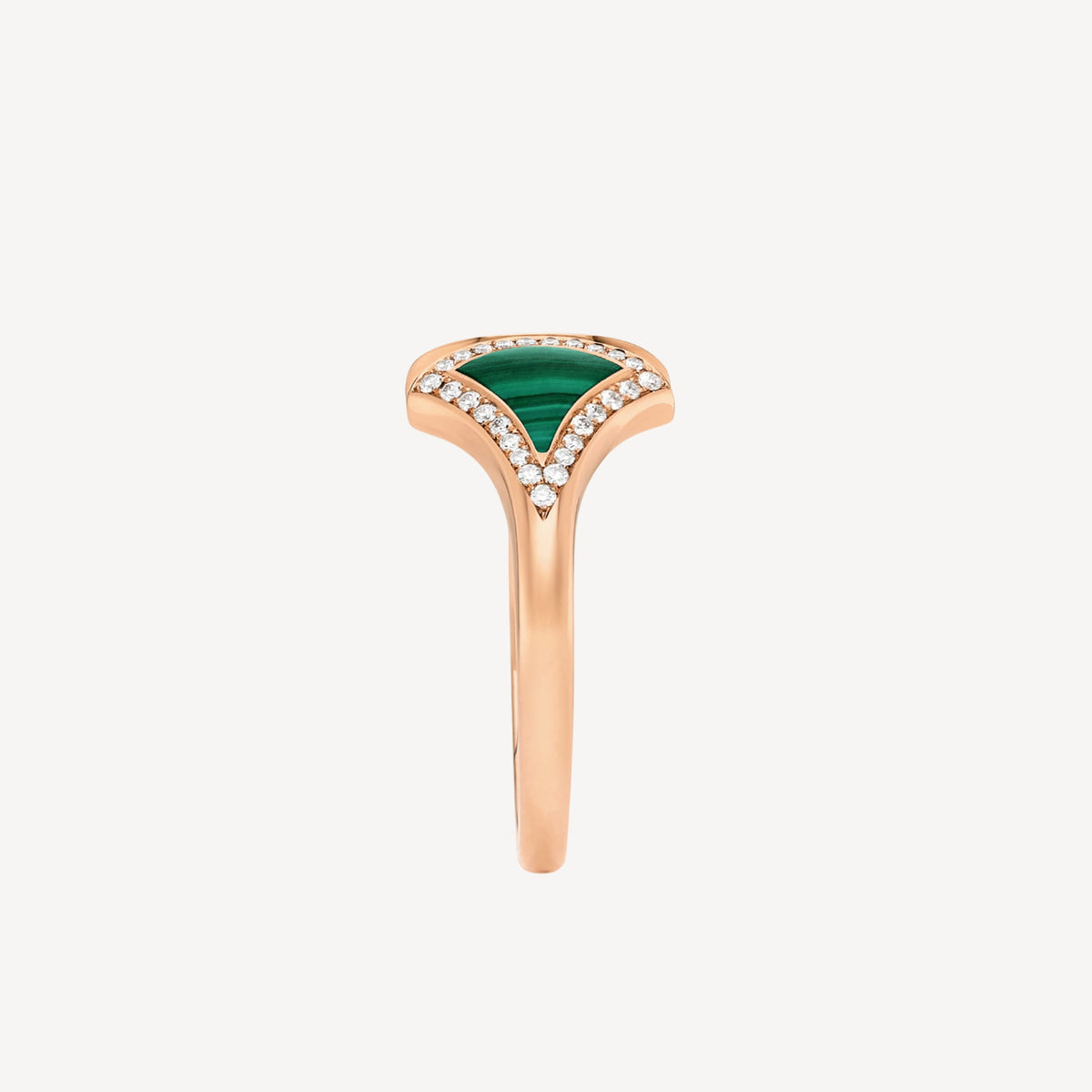 Bvlgari Dream Malachite Ring - 18K Rose Gold