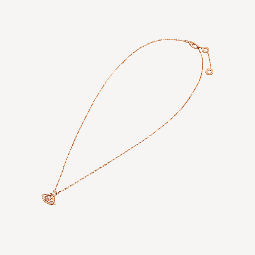 Bvlgari Dream Pave Diamond Openwork Necklace - 18K Gold