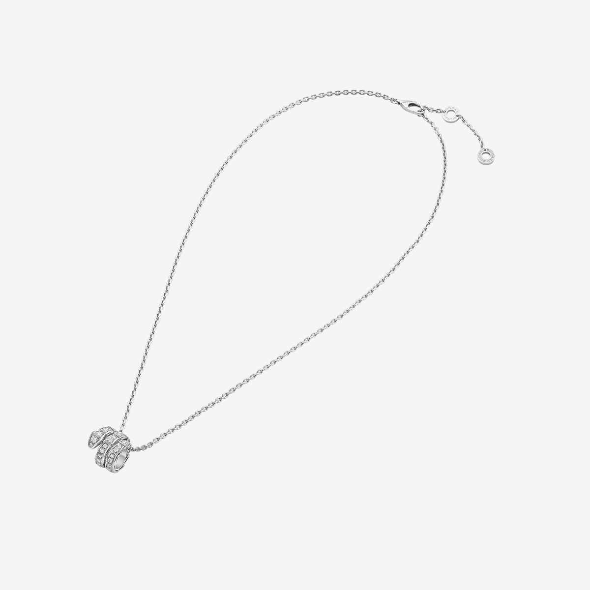 Bvlgari Serpenti Viper Pave Moissanite Necklace - 18K Gold
