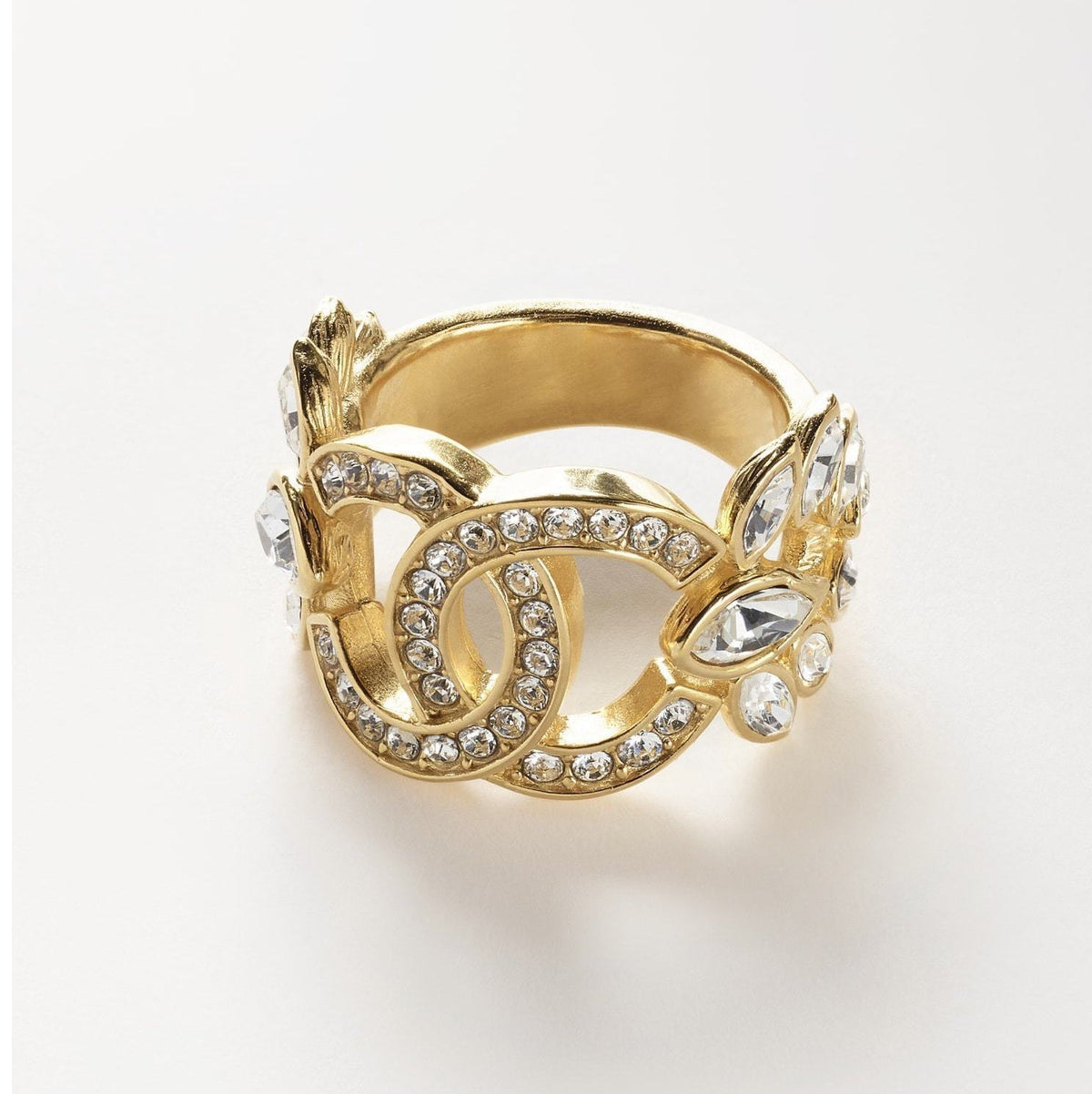 Chanel Flower Crystal Ring - 18K Yellow Gold