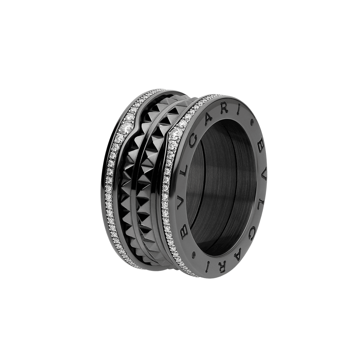 B.zero1 Black Ceramic Ring - 18K White Gold