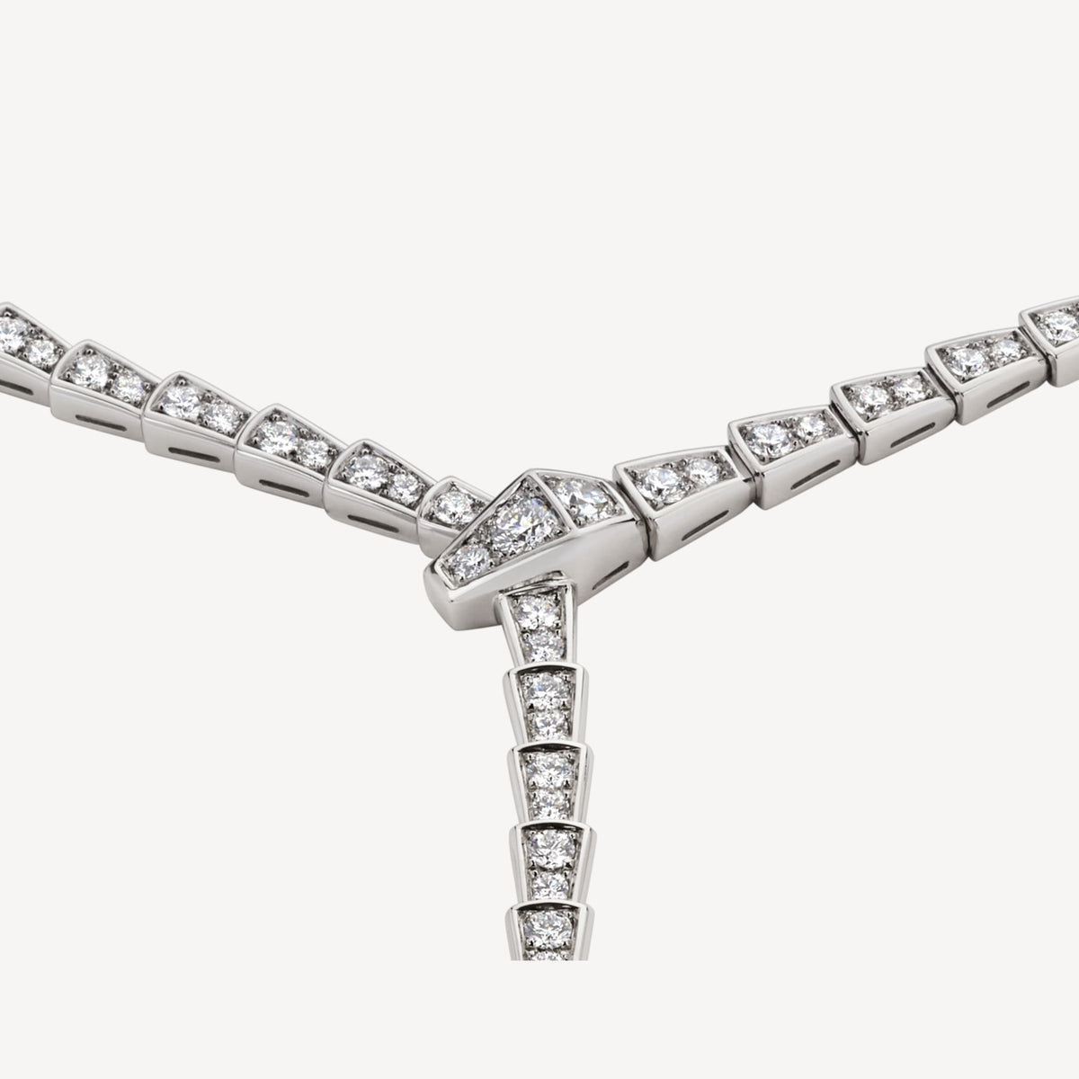 Bvlgari Serpenti Viper Full Pave Diamond Necklace - 18K Gold