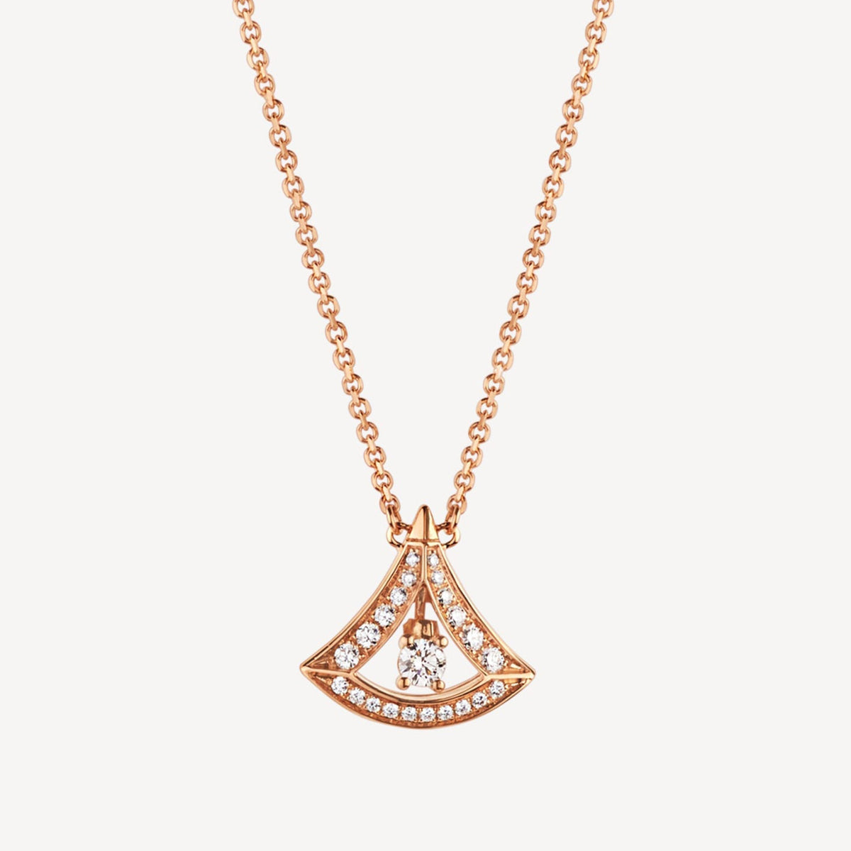 Bvlgari Dream Pave Diamond Openwork Necklace - 18K Gold