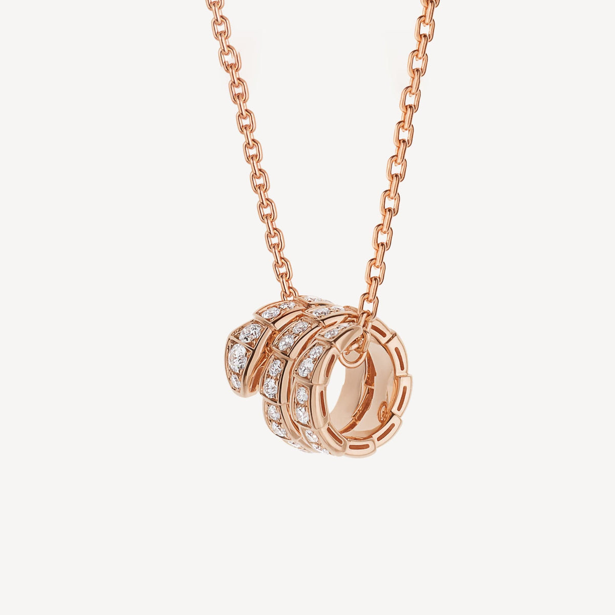 Bvlgari Serpenti Viper Pave Moissanite Necklace - 18K Gold