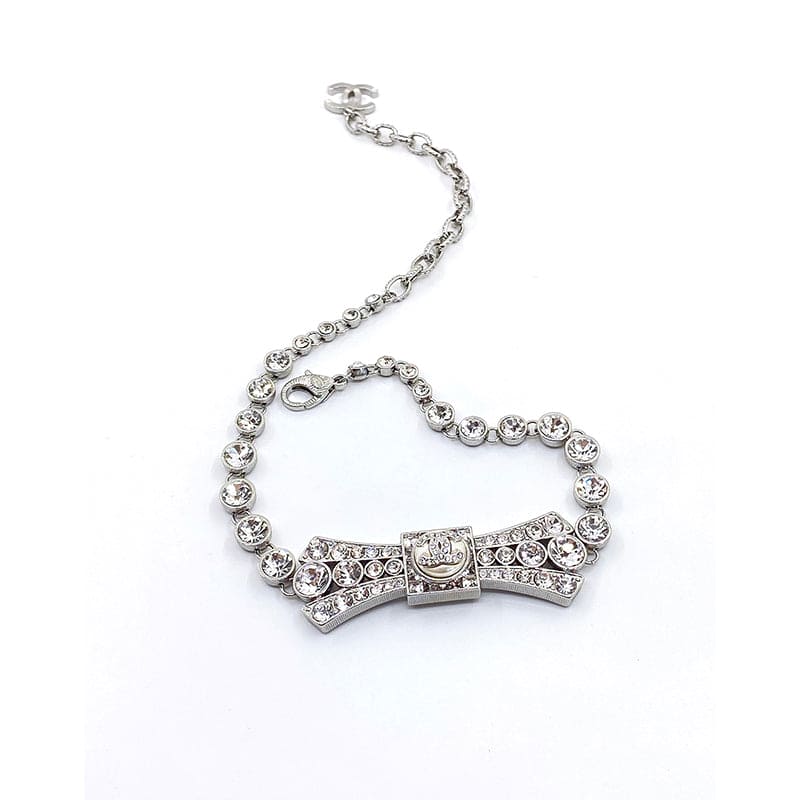 Chanel Diamond Bow Tie Pendant Necklace