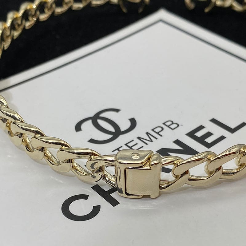 Chanel Interlocking Cuff Logo Choker Necklace
