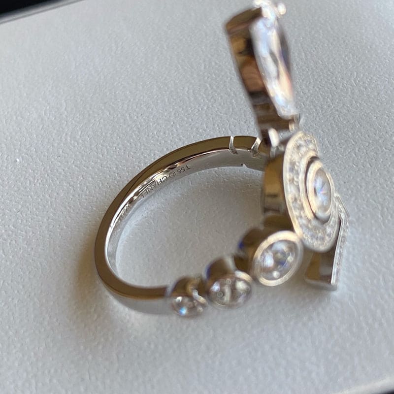 Chanel Diamond No.5 Drop Ring - 18K White Gold