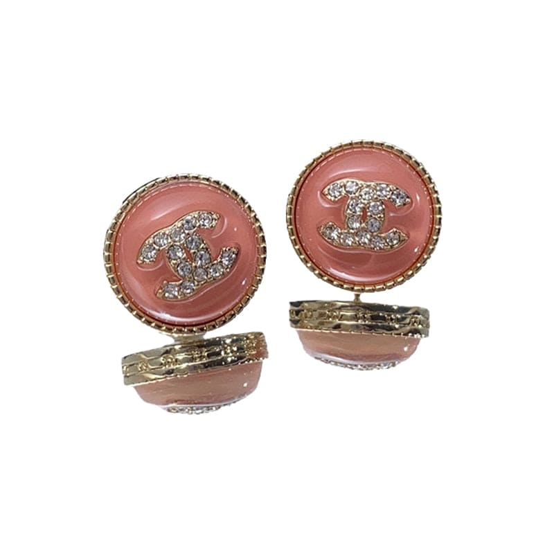 Chanel Pearl Crystal Stud Earrings - 18K Yellow Gold