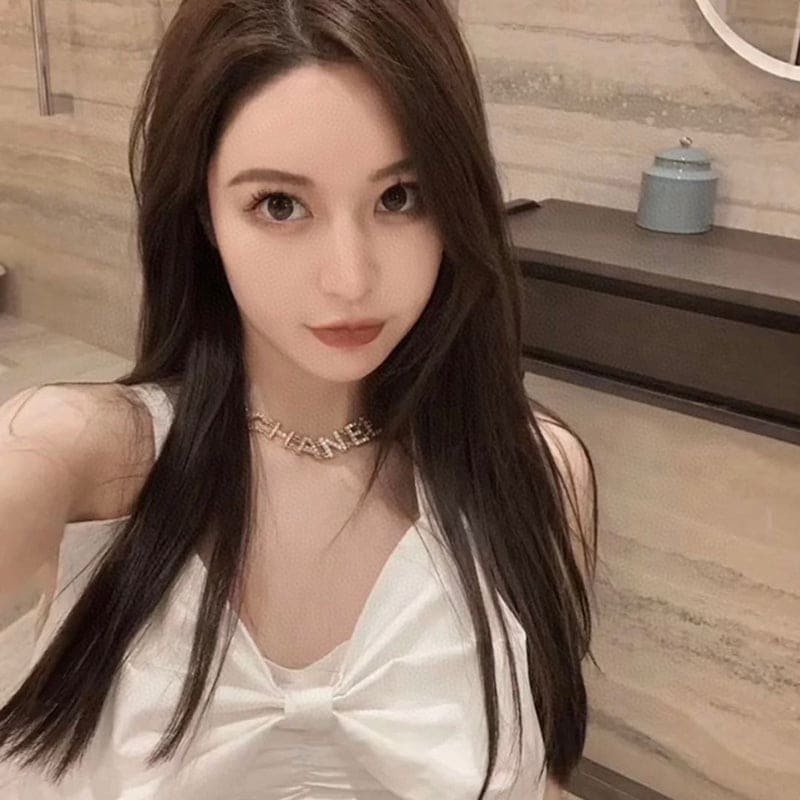 Chanel Crystal 90's Icon Logo Necklace