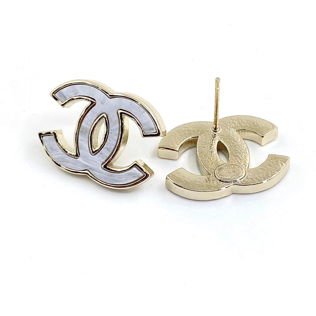 Chanel Marble Earrings - 18K Yellow Gold