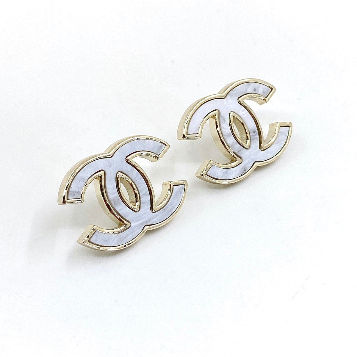 Chanel Marble Earrings - 18K Yellow Gold