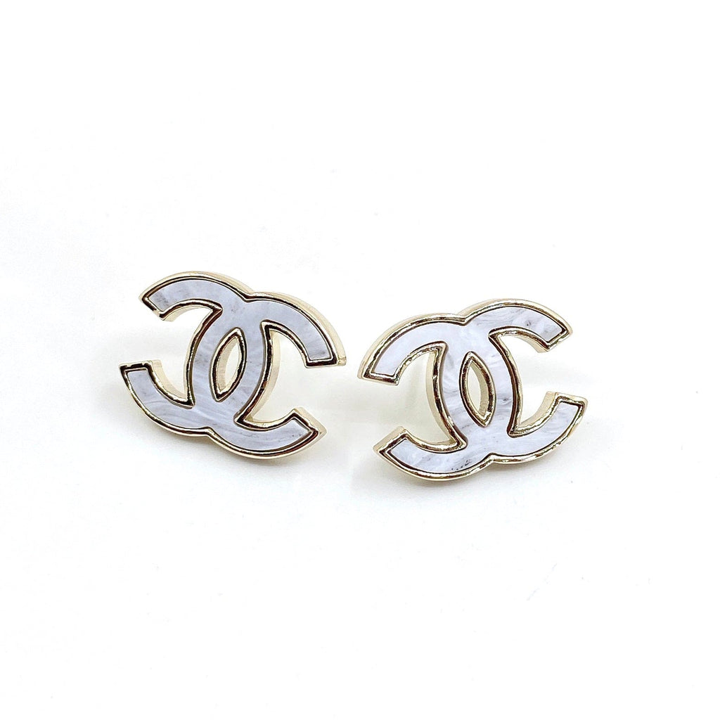 Chanel Marble Earrings - 18K Yellow Gold