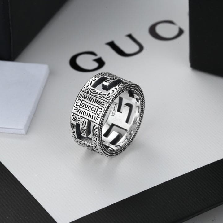 Gucci Double G Square G 10mm Ring