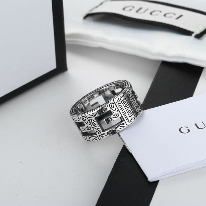 Gucci Double G Square G 10mm Ring