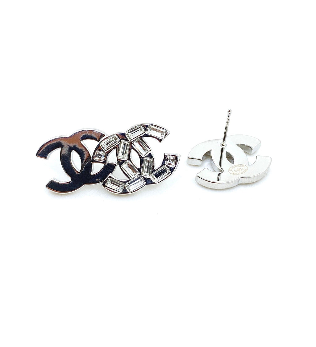 Chanel Crystal Earrings - 18K White Gold
