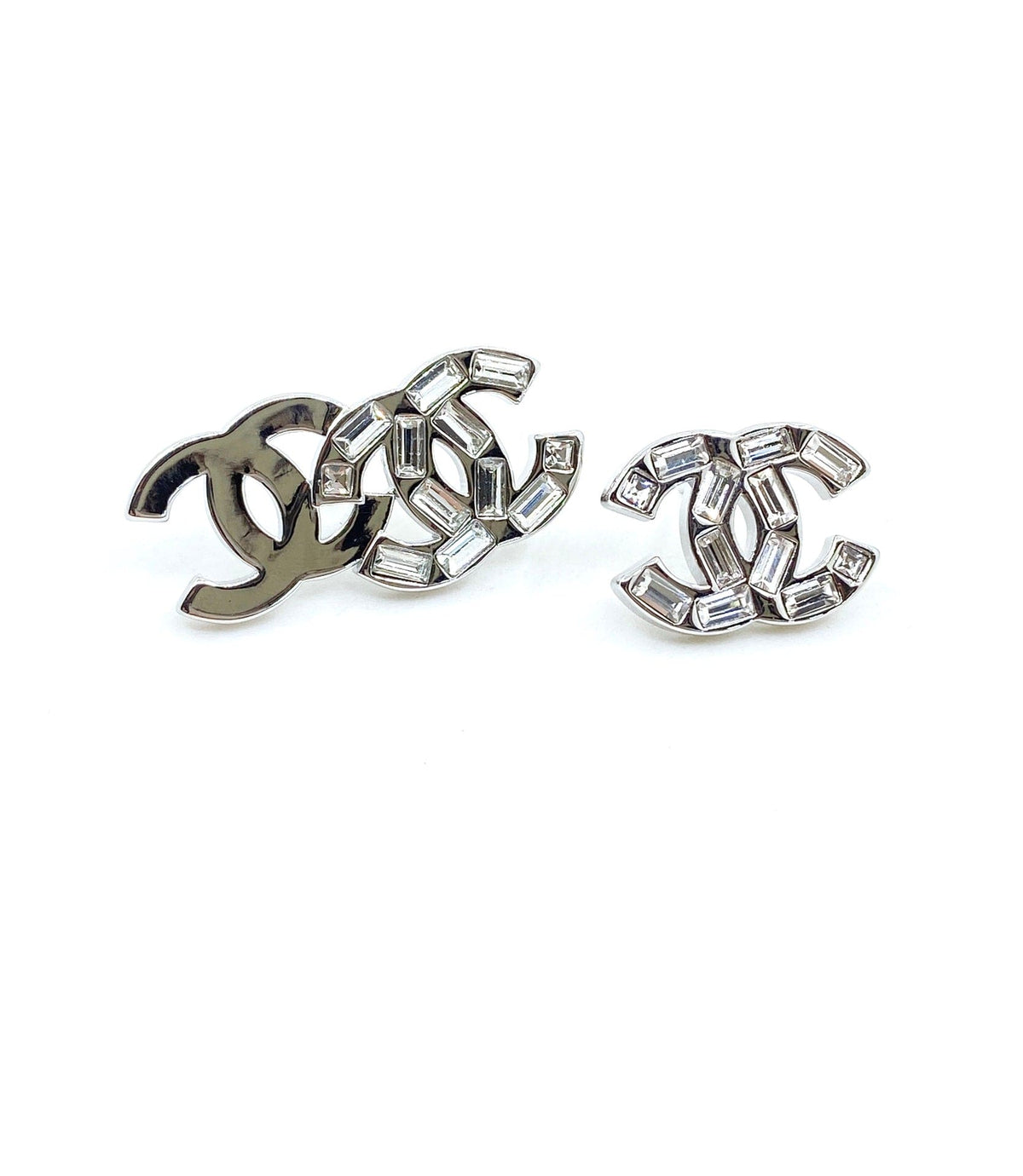 Chanel Crystal Earrings - 18K White Gold