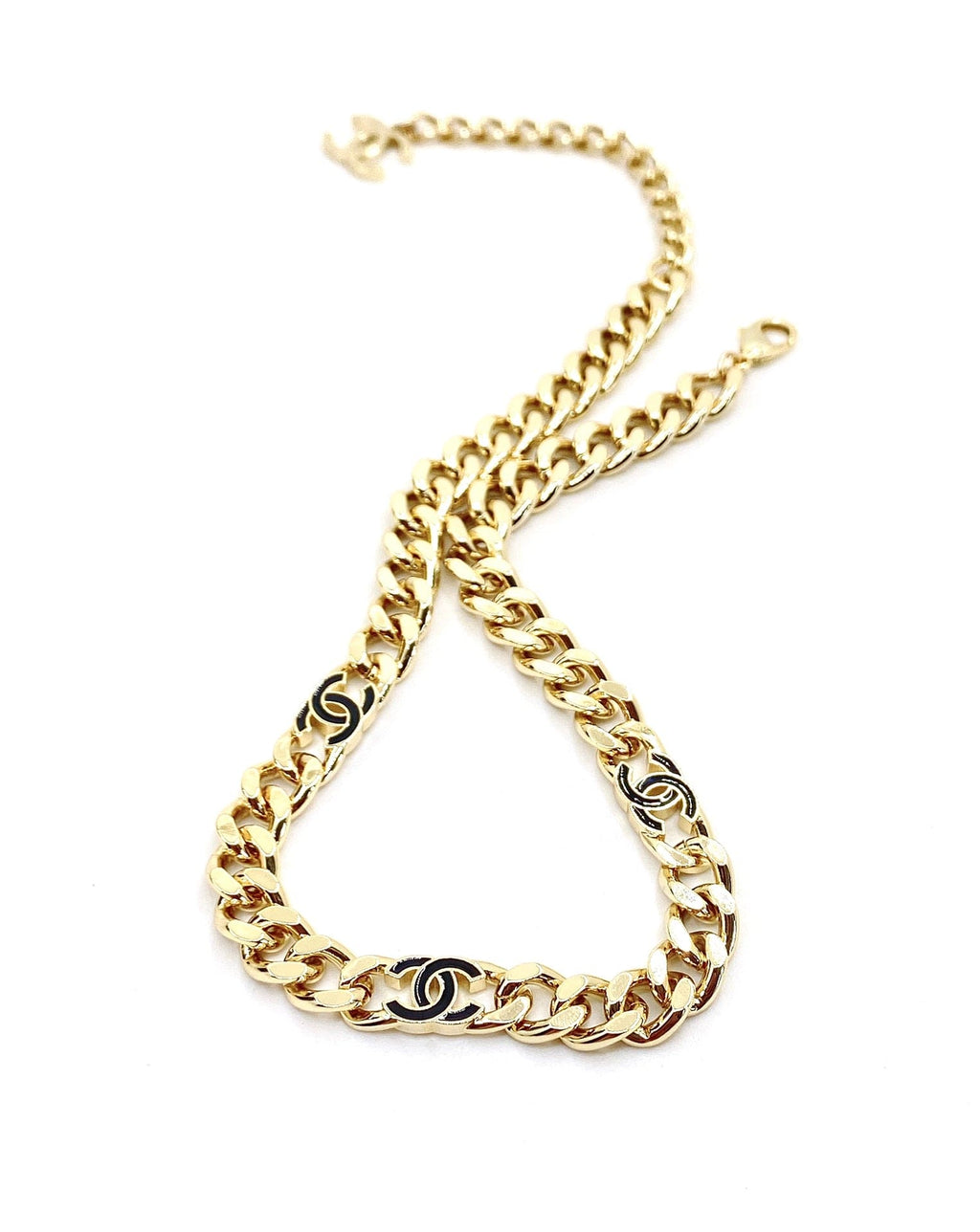 Chanel Black Chain Necklace
