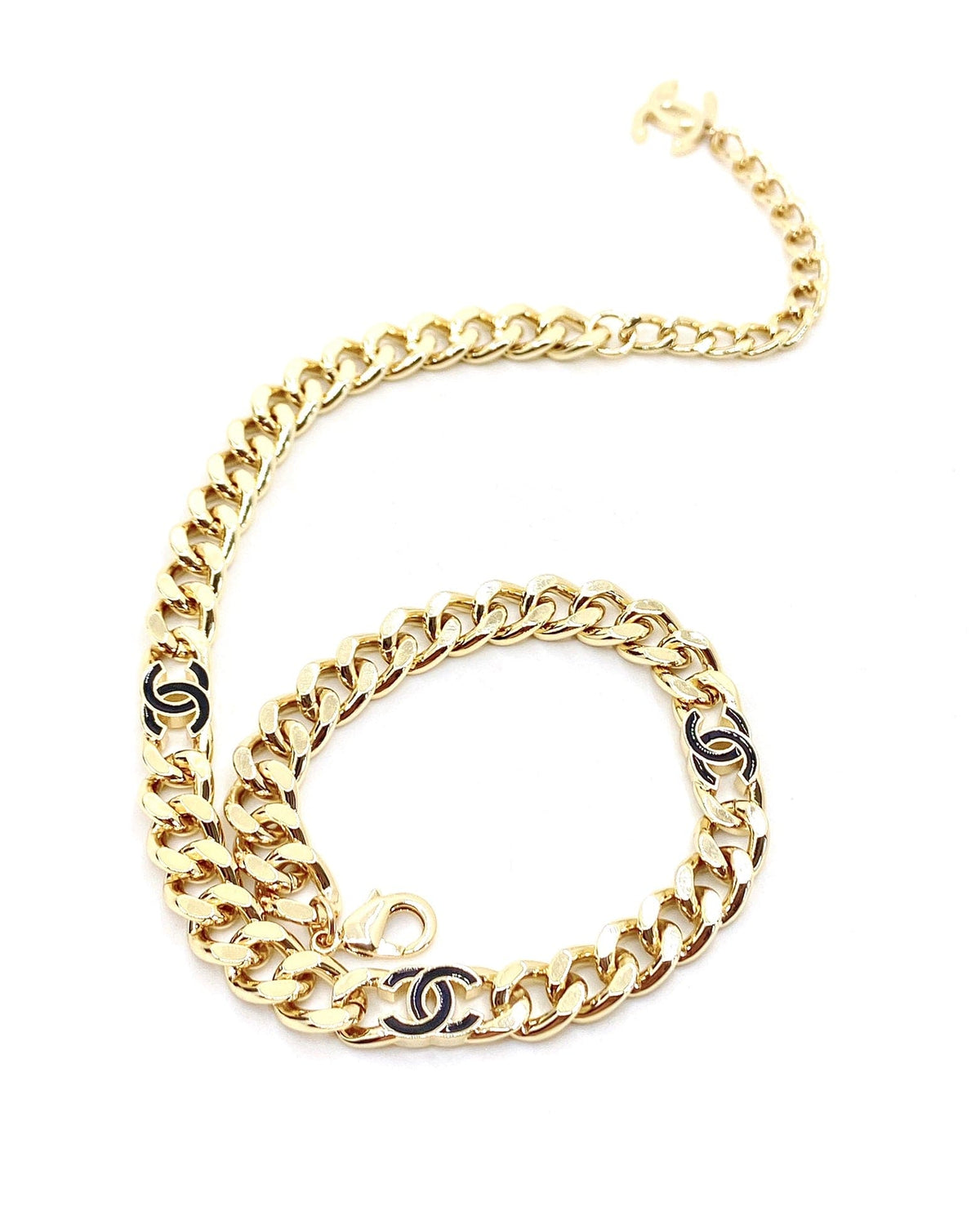 Chanel Black Chain Necklace