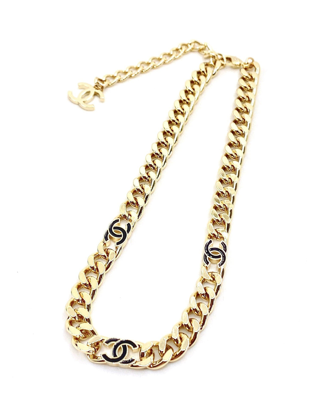 Chanel Black Chain Necklace