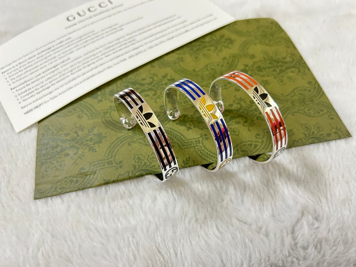 Gucci Double G x Ad Cuff Black Bracelet