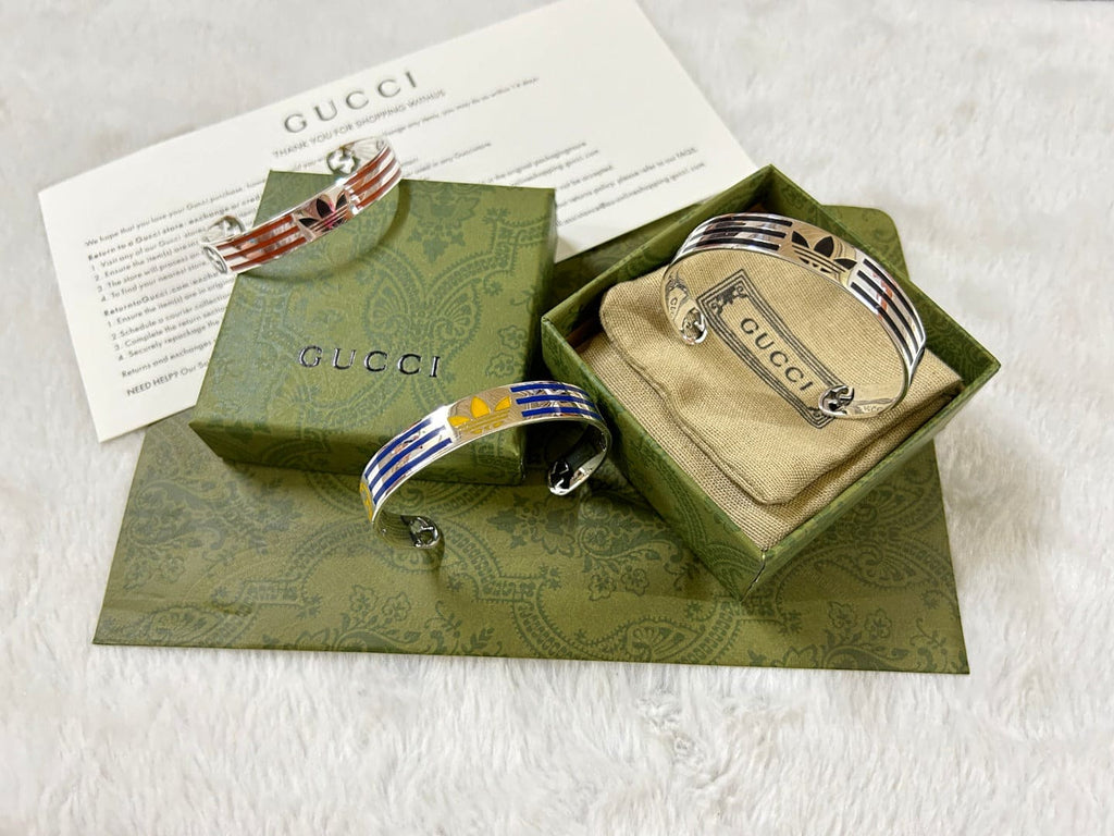 Gucci Double G x Adidas Cuff Blue Bracelet