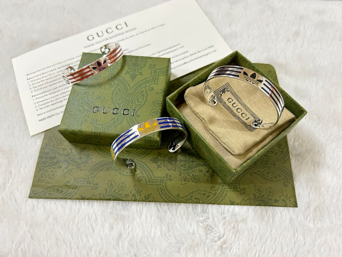 Gucci Double G x Adidas Cuff Blue Bracelet