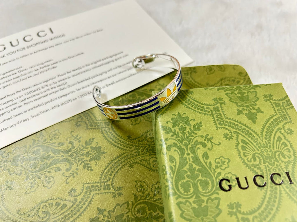 Gucci Double G x Adidas Cuff Blue Bracelet
