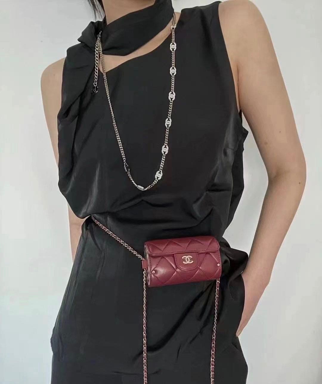 Chanel Crystal Chain Link Necklace