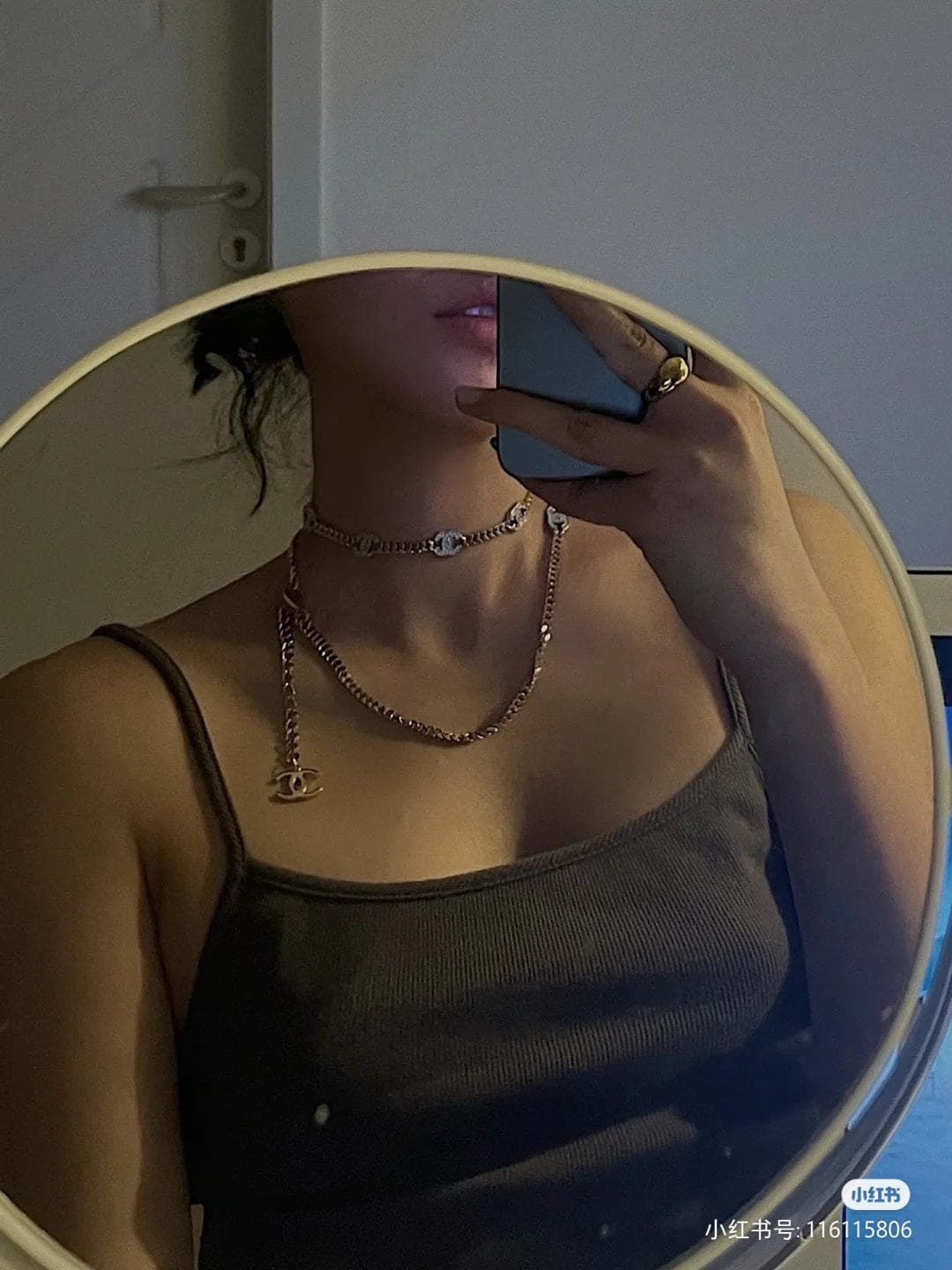 Chanel Crystal Chain Link Necklace