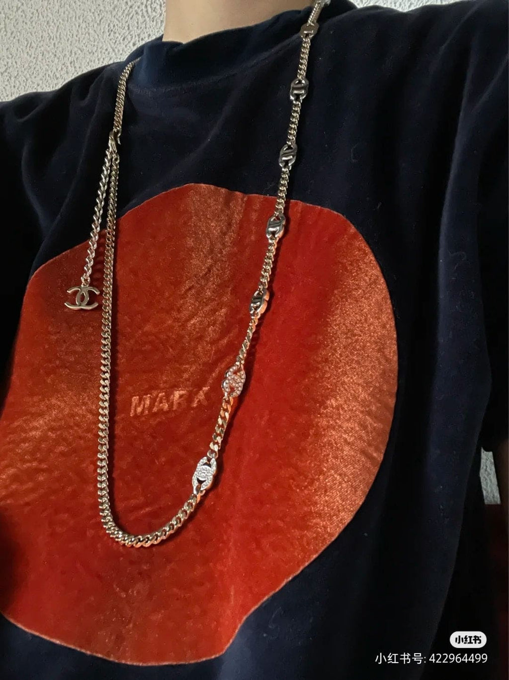 Chanel Crystal Chain Link Necklace