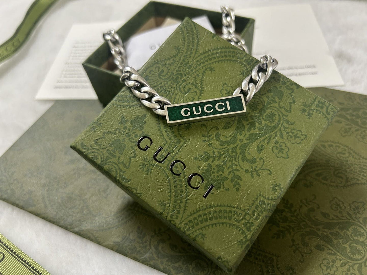 Gucci Double G Enamel Chain Necklace