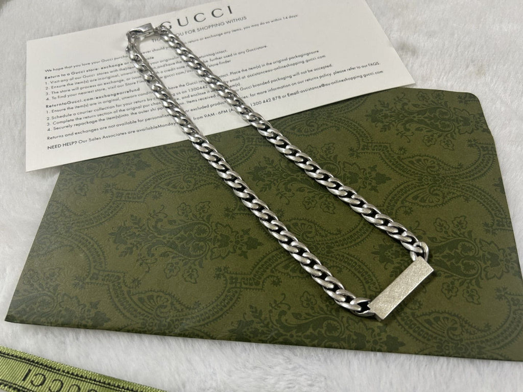 Gucci Double G Enamel Chain Necklace