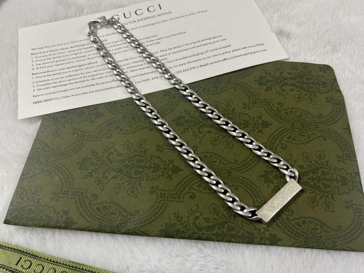 Gucci Double G Enamel Chain Necklace