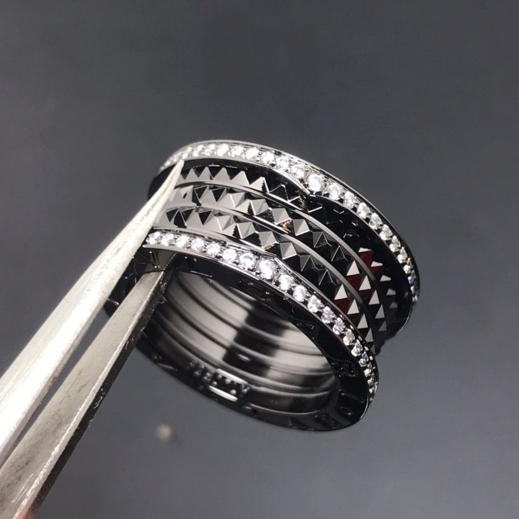 B.zero1 Black Ceramic Ring - 18K White Gold