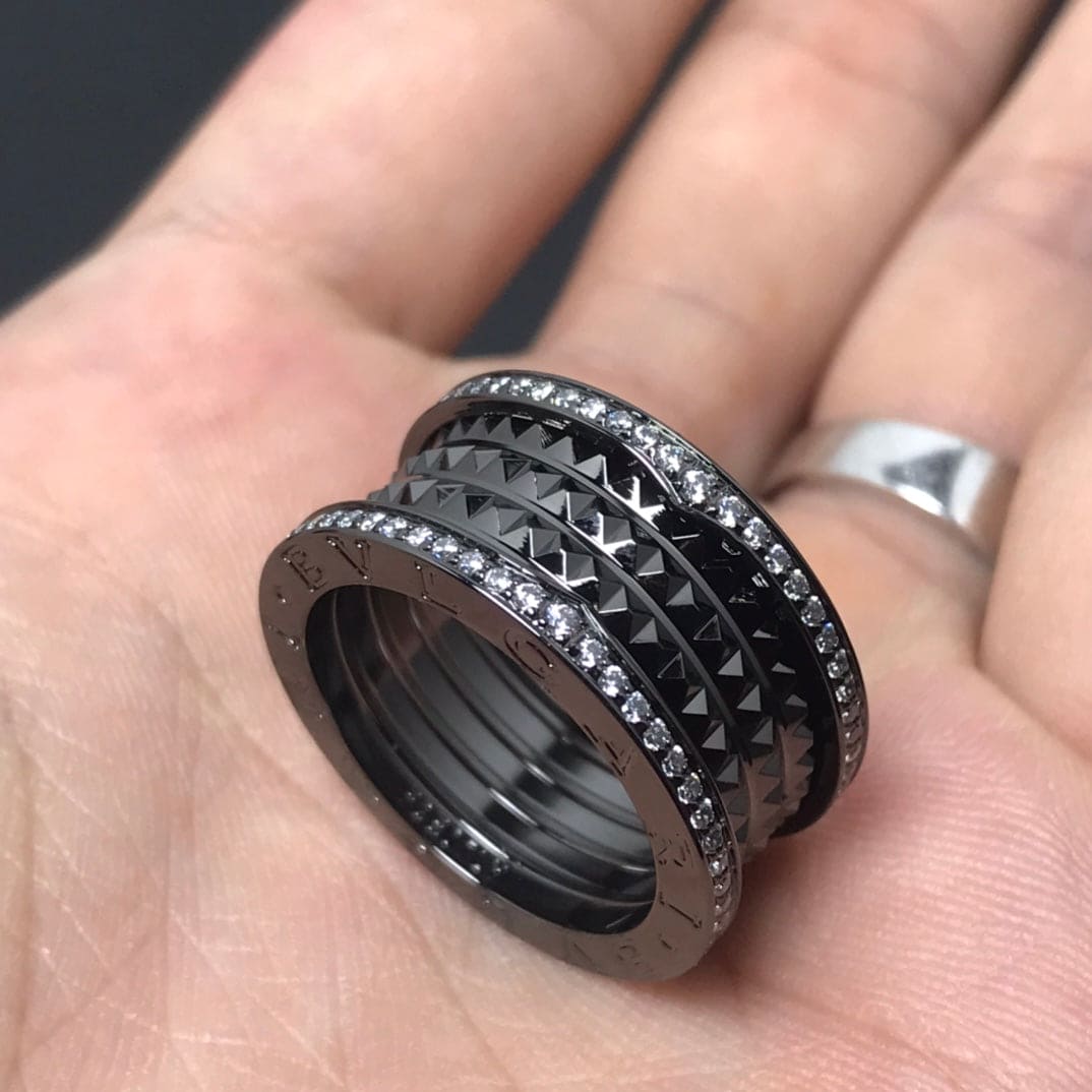 B.zero1 Black Ceramic Ring - 18K White Gold