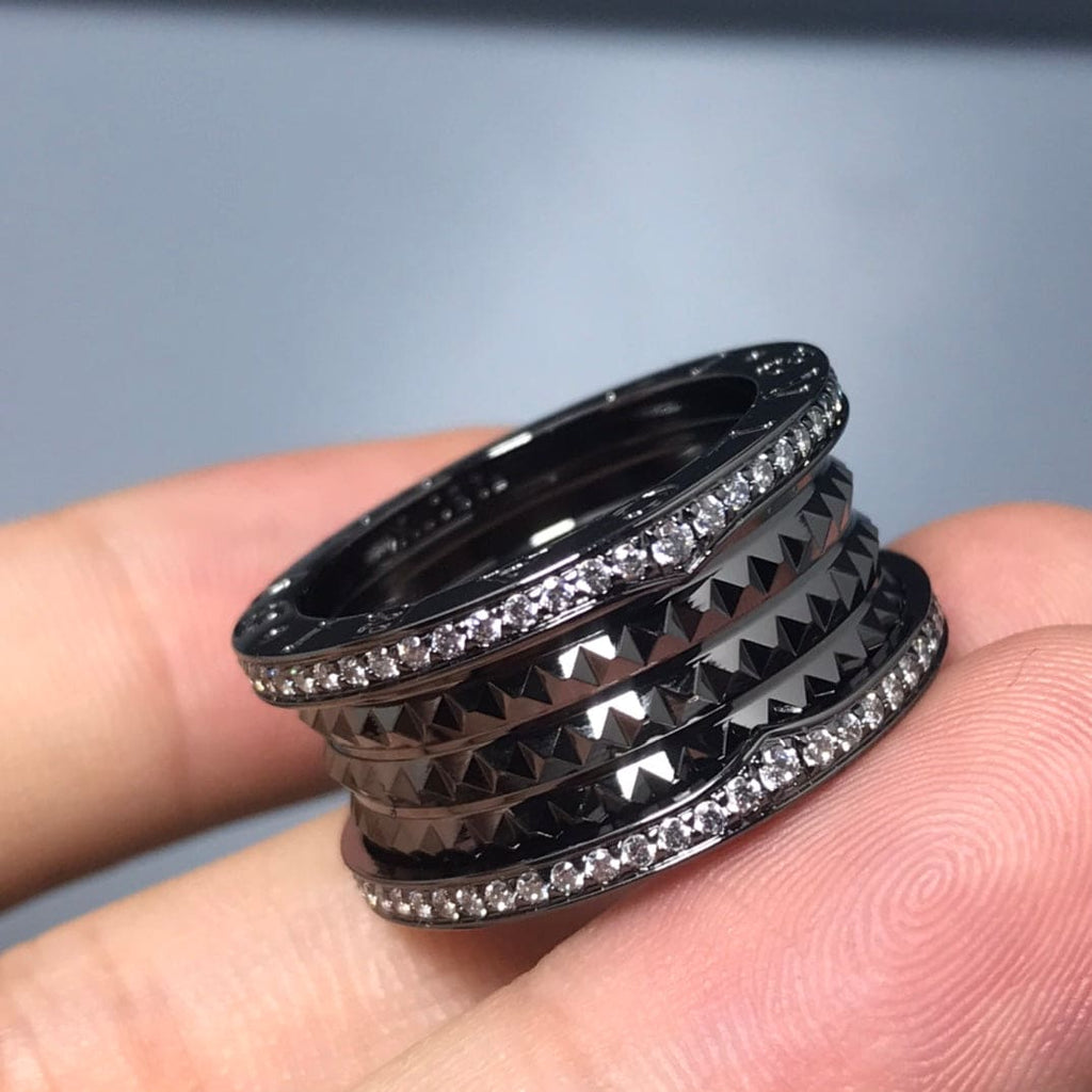 B.zero1 Black Ceramic Ring - 18K White Gold