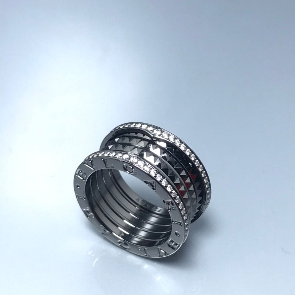B.zero1 Black Ceramic Ring - 18K White Gold