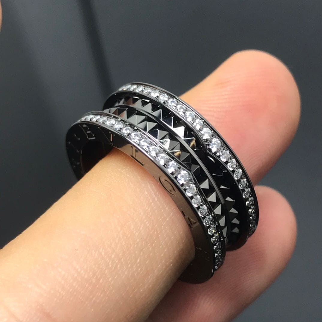 B.zero1 Black Ceramic Ring - 18K White Gold
