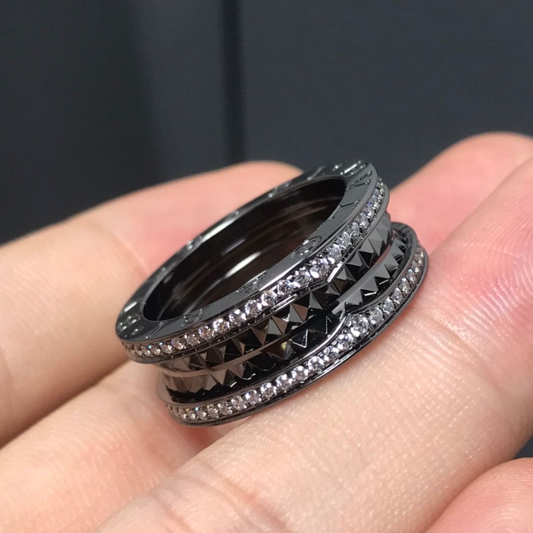 B.zero1 Black Ceramic Ring - 18K White Gold