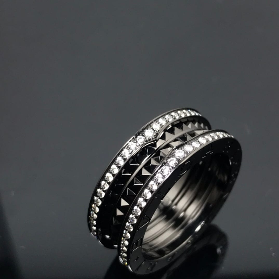 B.zero1 Black Ceramic Ring - 18K White Gold