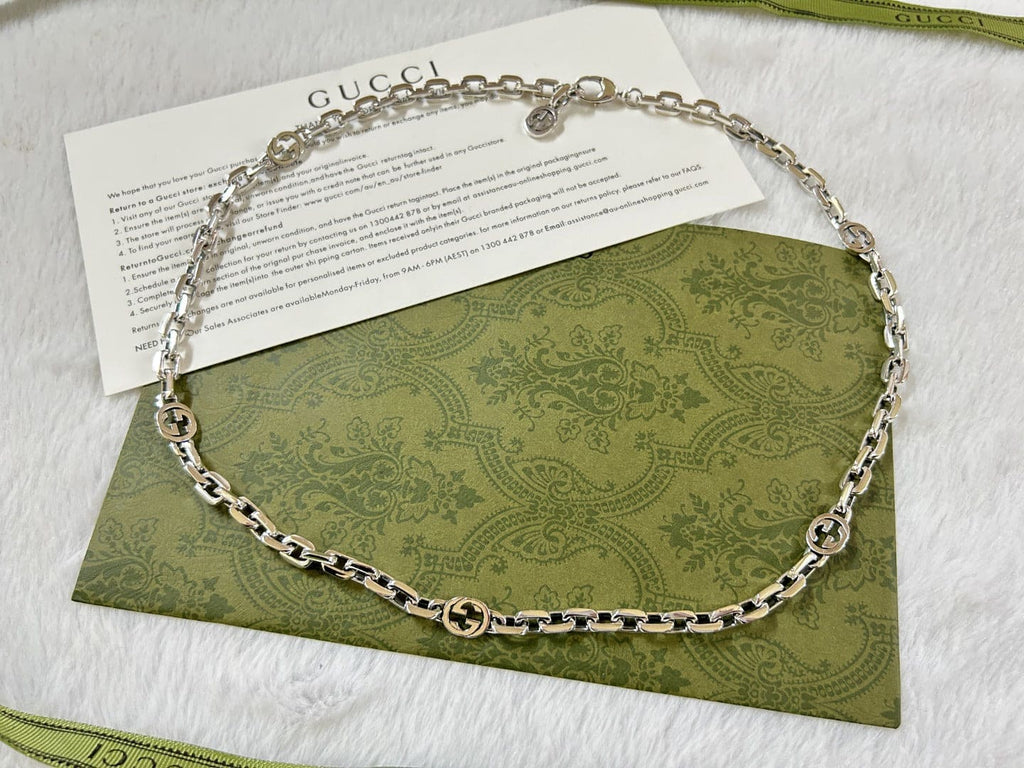 Gucci Double G Interlocking G Chain Necklace